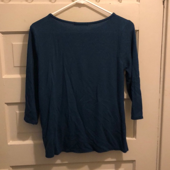 Gibson Peacock Blue Super Soft Sweater Small - Picture 4 of 6